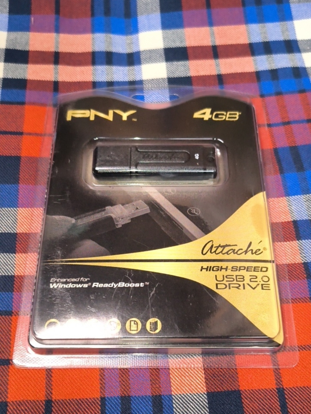 PNY Optima Pro Attaché 4GB High Speed USB 2.0 Drive P-FD2GBHSP-FS New